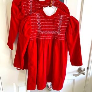 Vintage twin girls Christmas Dresses